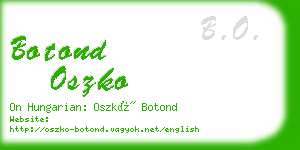 botond oszko business card